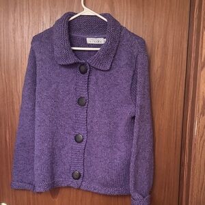 Willow Purple Button-Up Cardigan